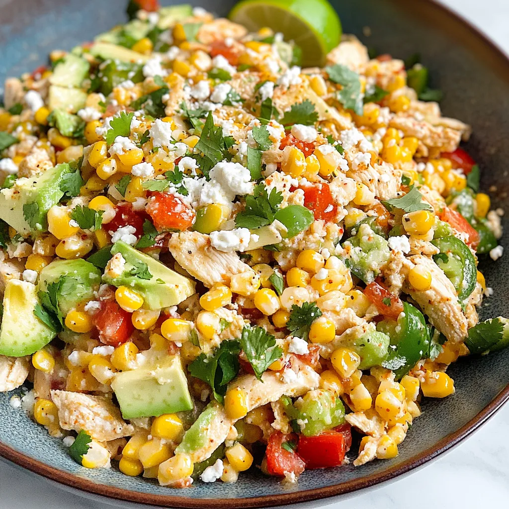 Level Up Your Lunch: Spicy Mexican Street Corn Chicken Salad